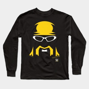 Hulk Hogan Front Portrait Outline Long Sleeve T-Shirt